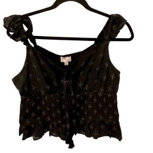 Dizzy Lizzy women crop top black size X-Large